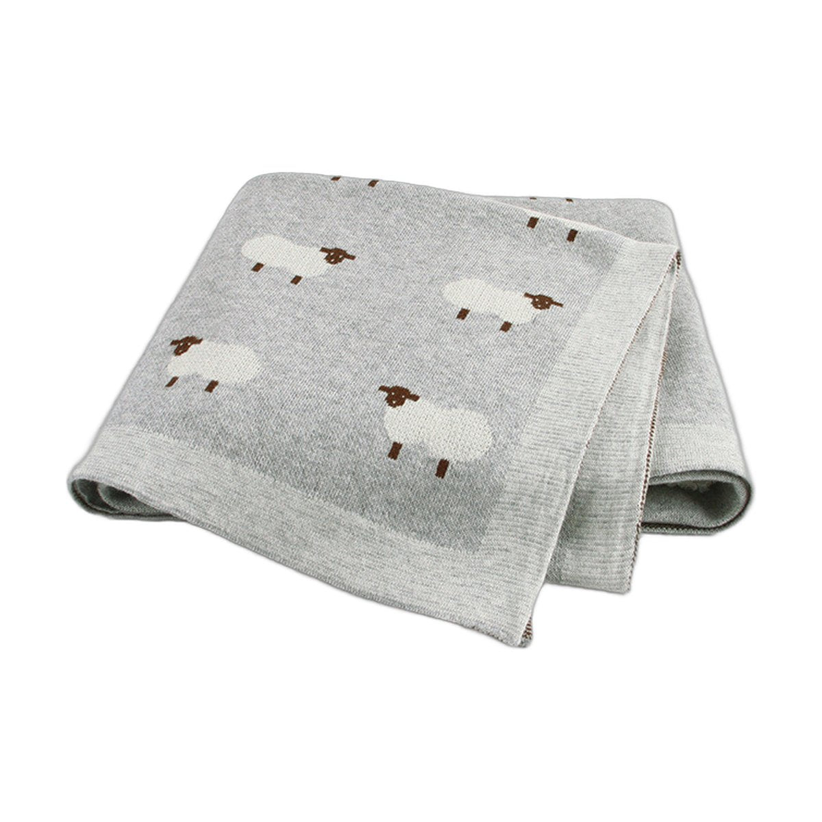 Little Sheep Knitted Baby Blanket