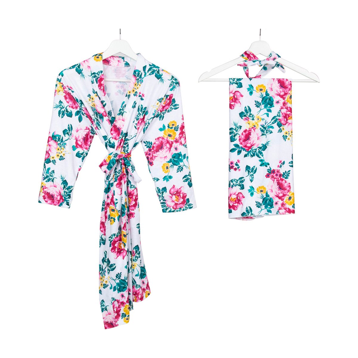 Maternity Robe & Baby Swaddle Set