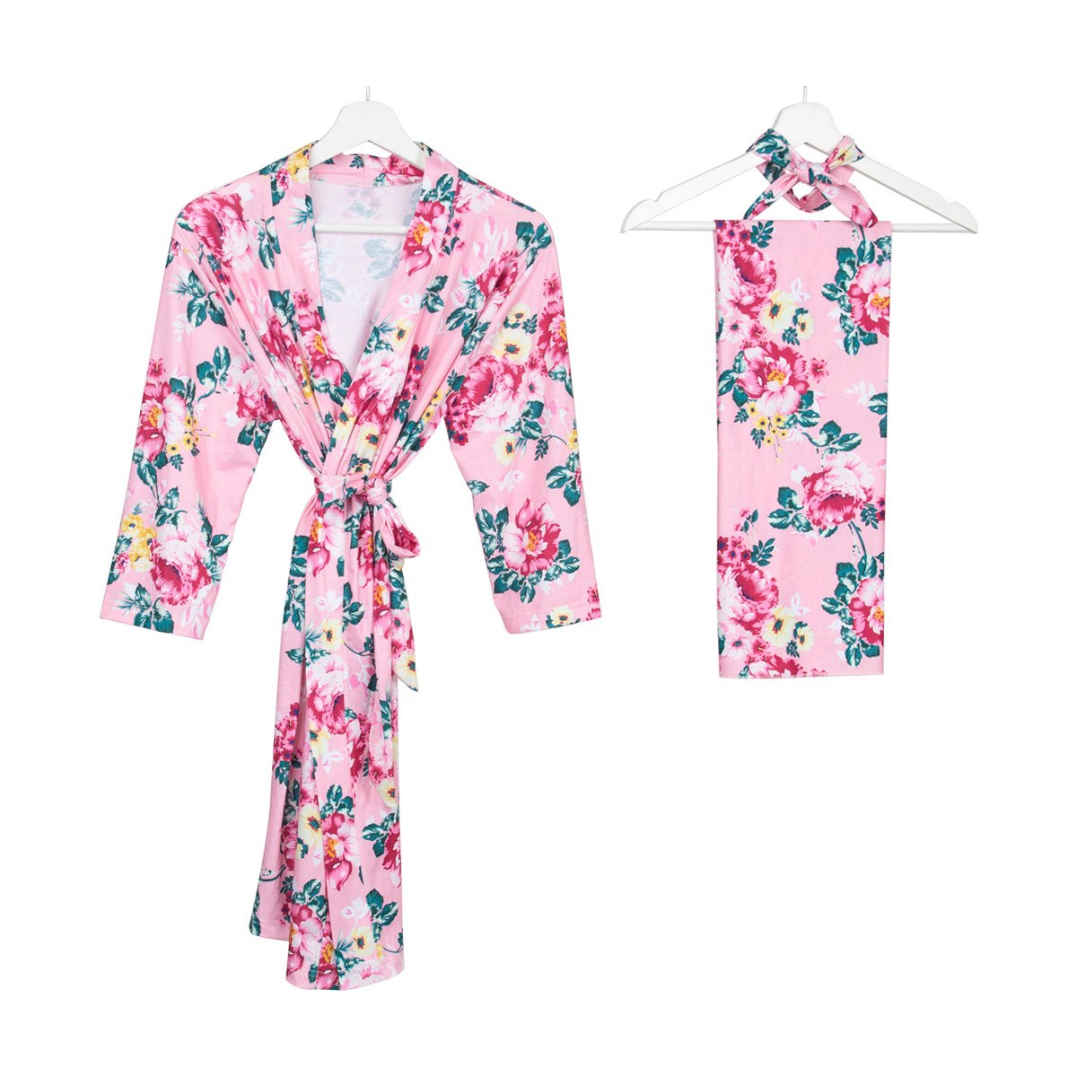 Maternity Robe & Baby Swaddle Set