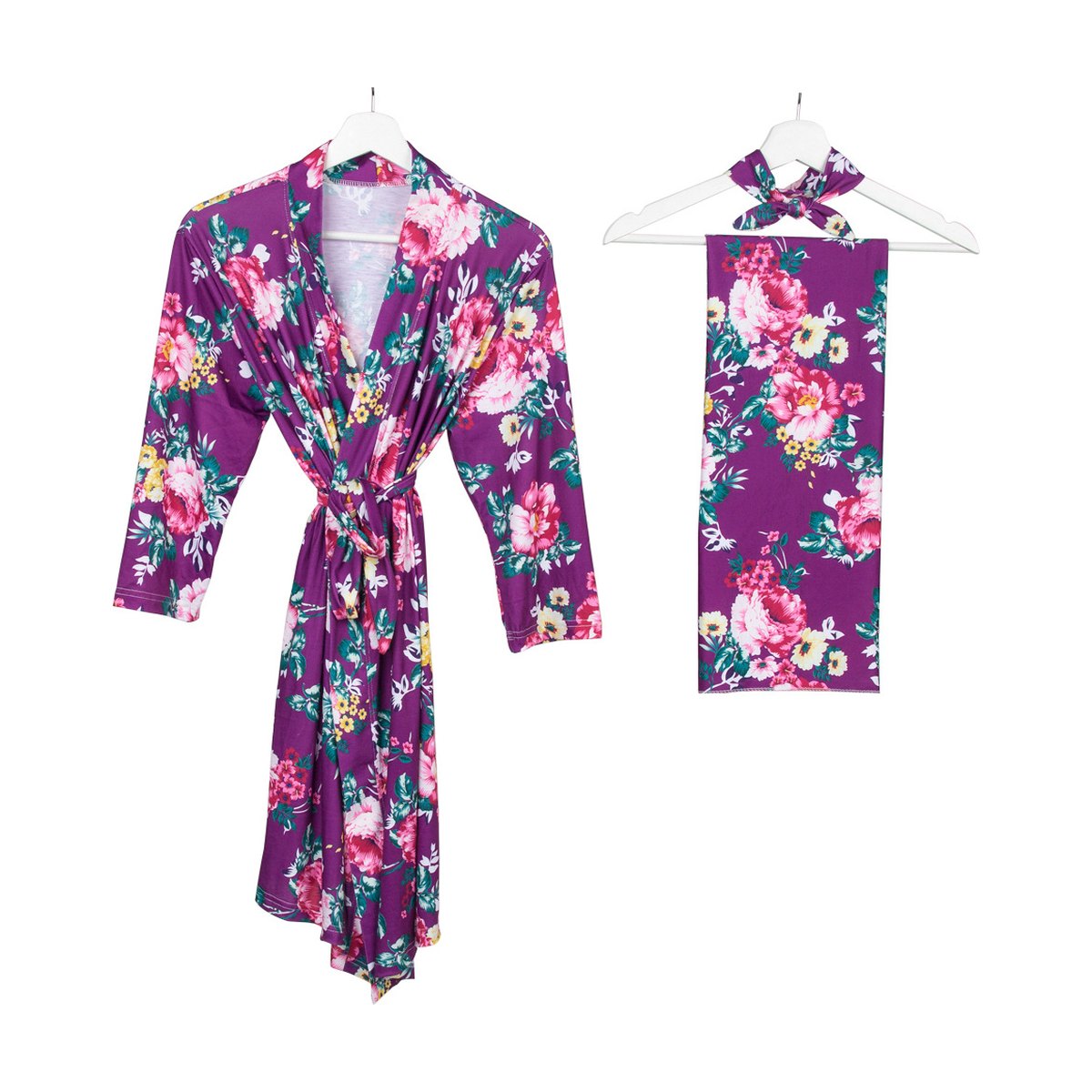 Maternity Robe & Baby Swaddle Set