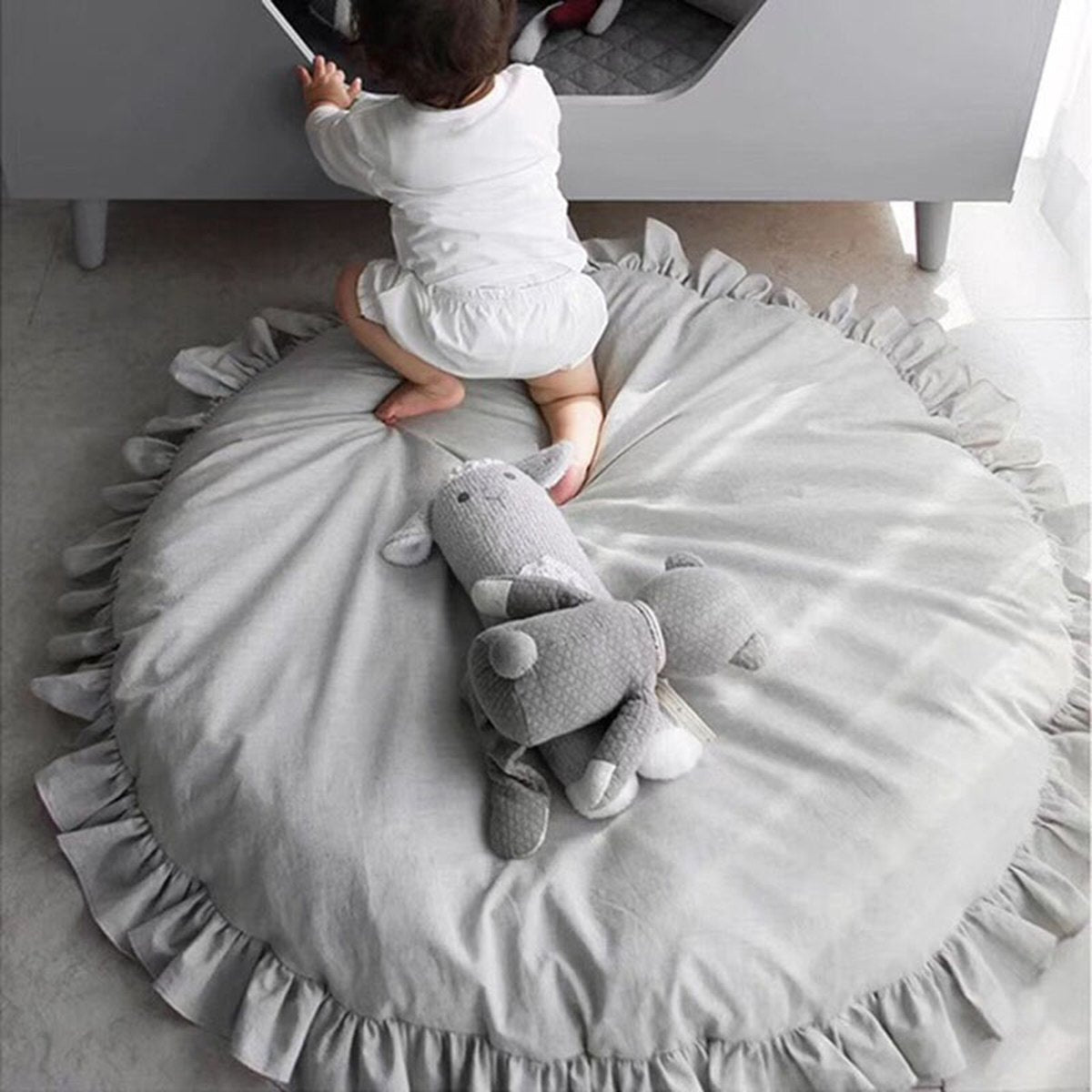 Round Ruffle Baby Play Mat