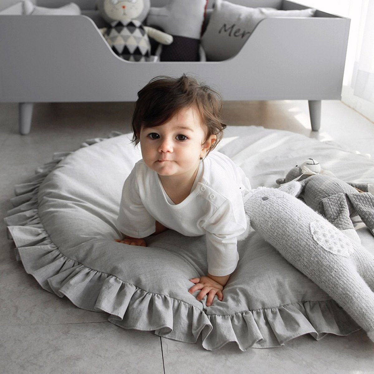 Round Ruffle Baby Play Mat