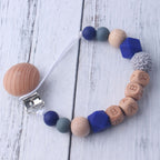 Wood & Silicone Bead Pacifier Clip