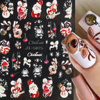 5D Embossed Christmas Nail Stickers