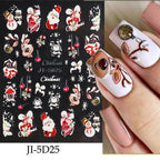 5D Embossed Christmas Nail Stickers