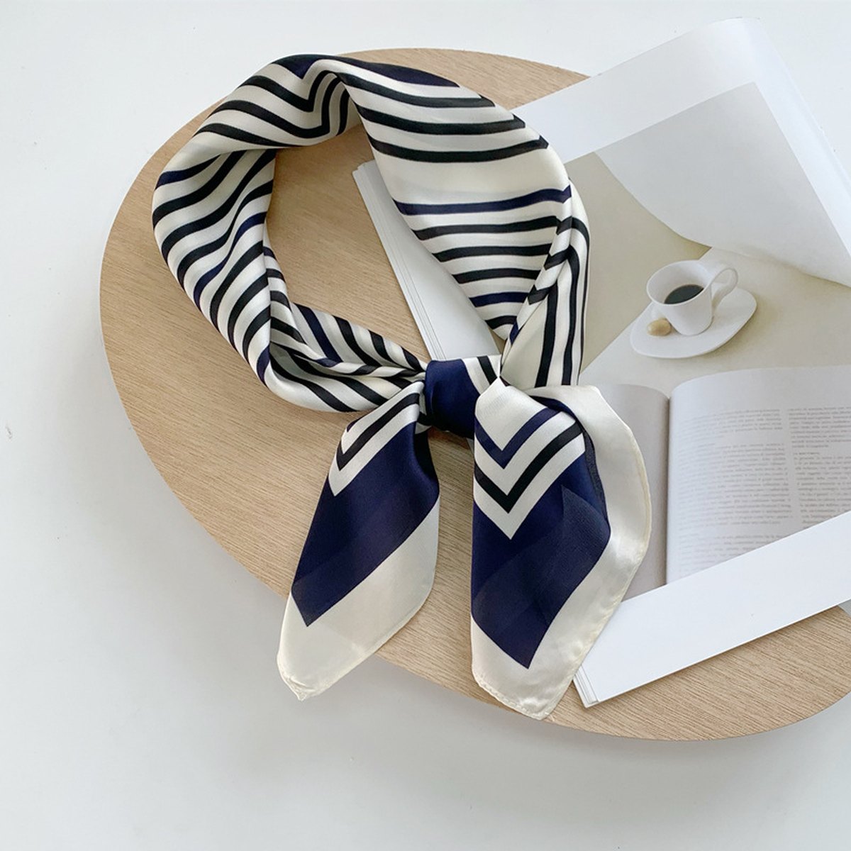 Checkerboard Silk Scarf