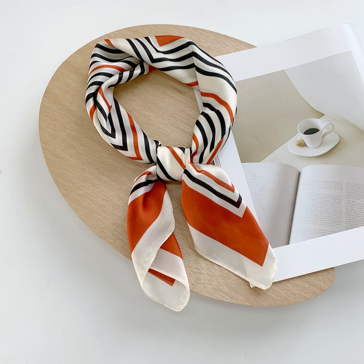 Checkerboard Silk Scarf