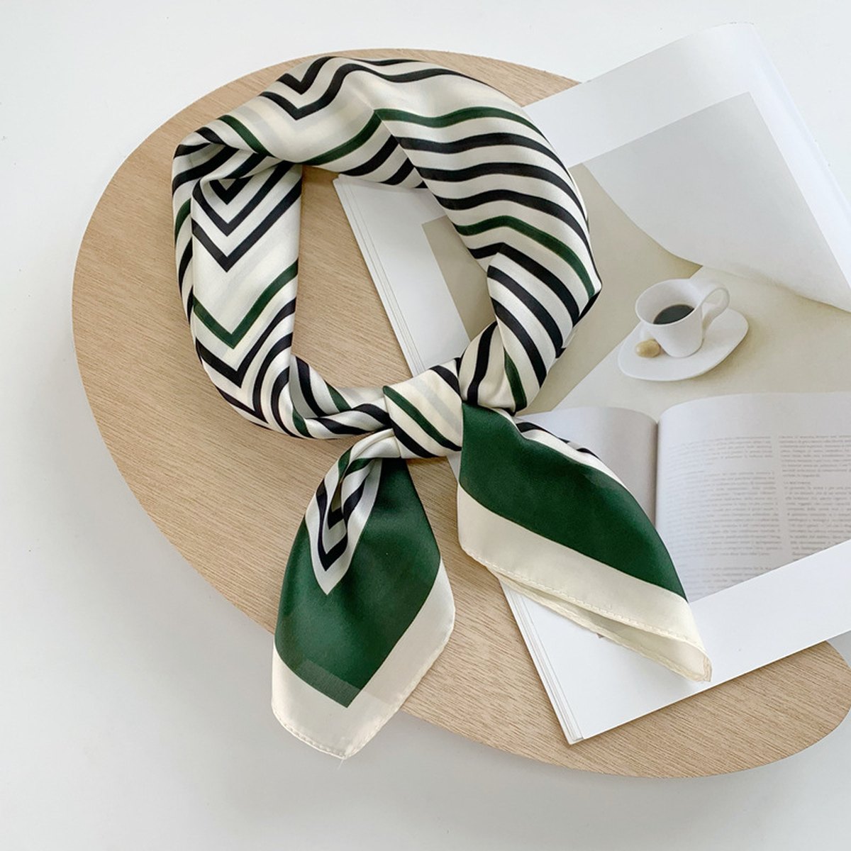 Checkerboard Silk Scarf