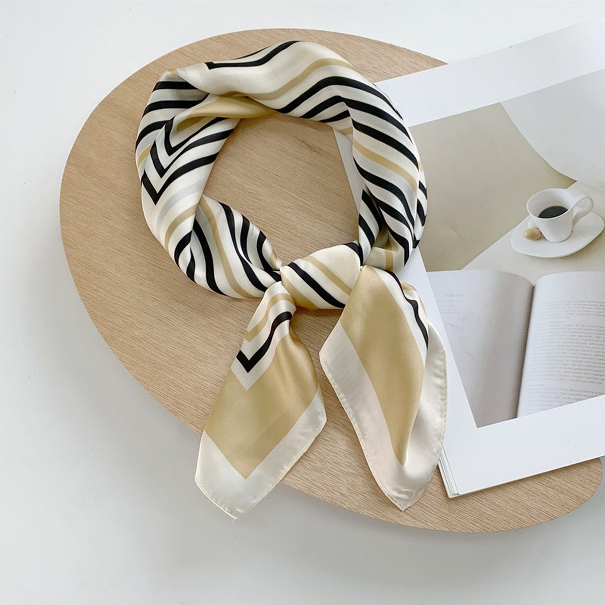 Checkerboard Silk Scarf