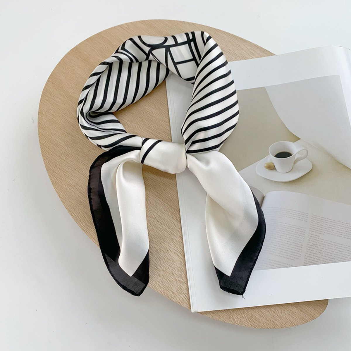 Checkerboard Silk Scarf