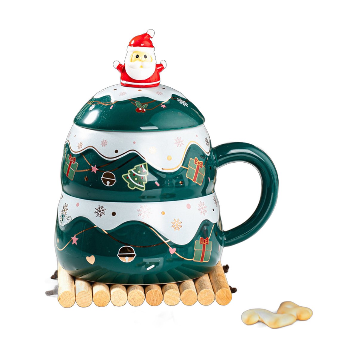 Christmas Ceramic Mug with Lid