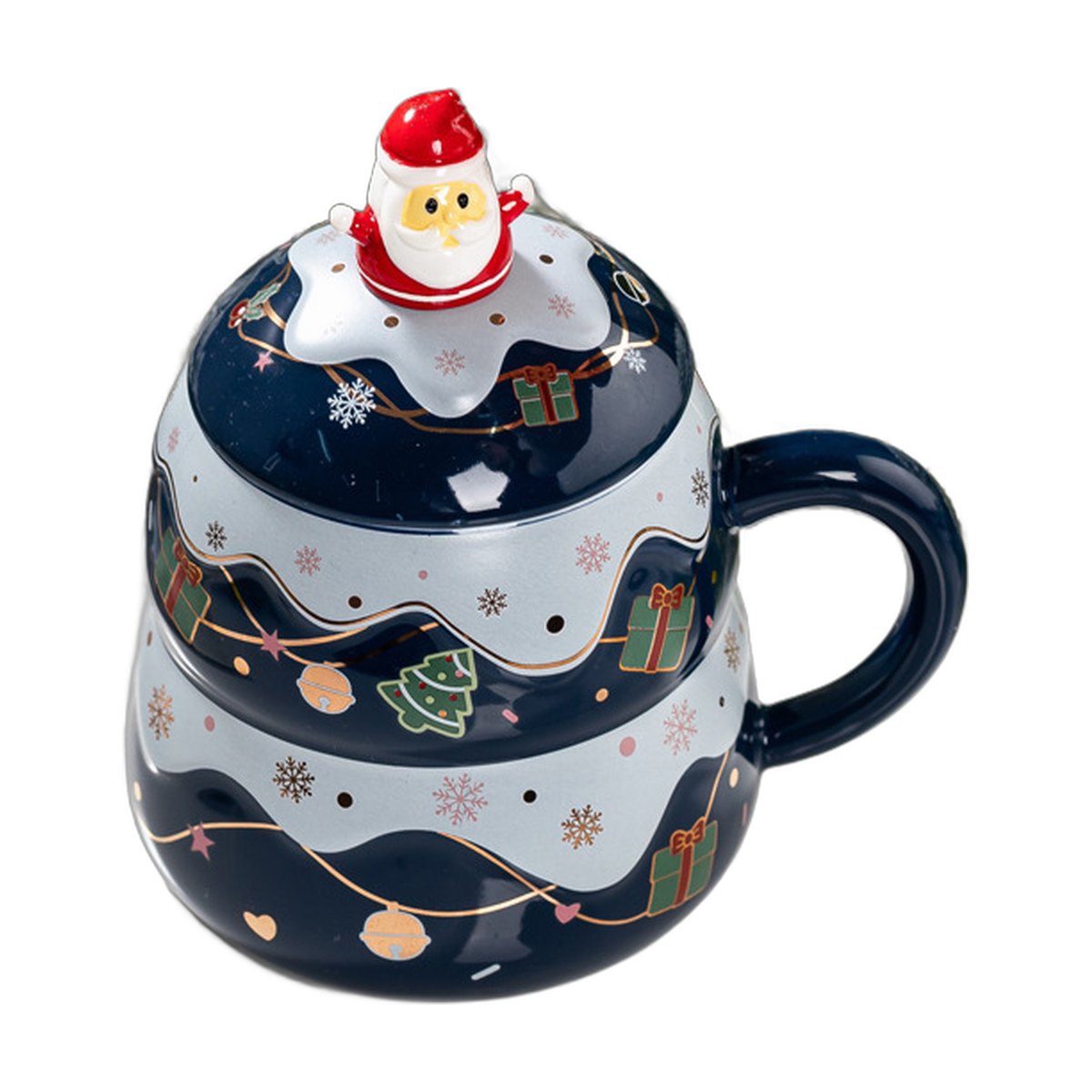 Christmas Ceramic Mug with Lid