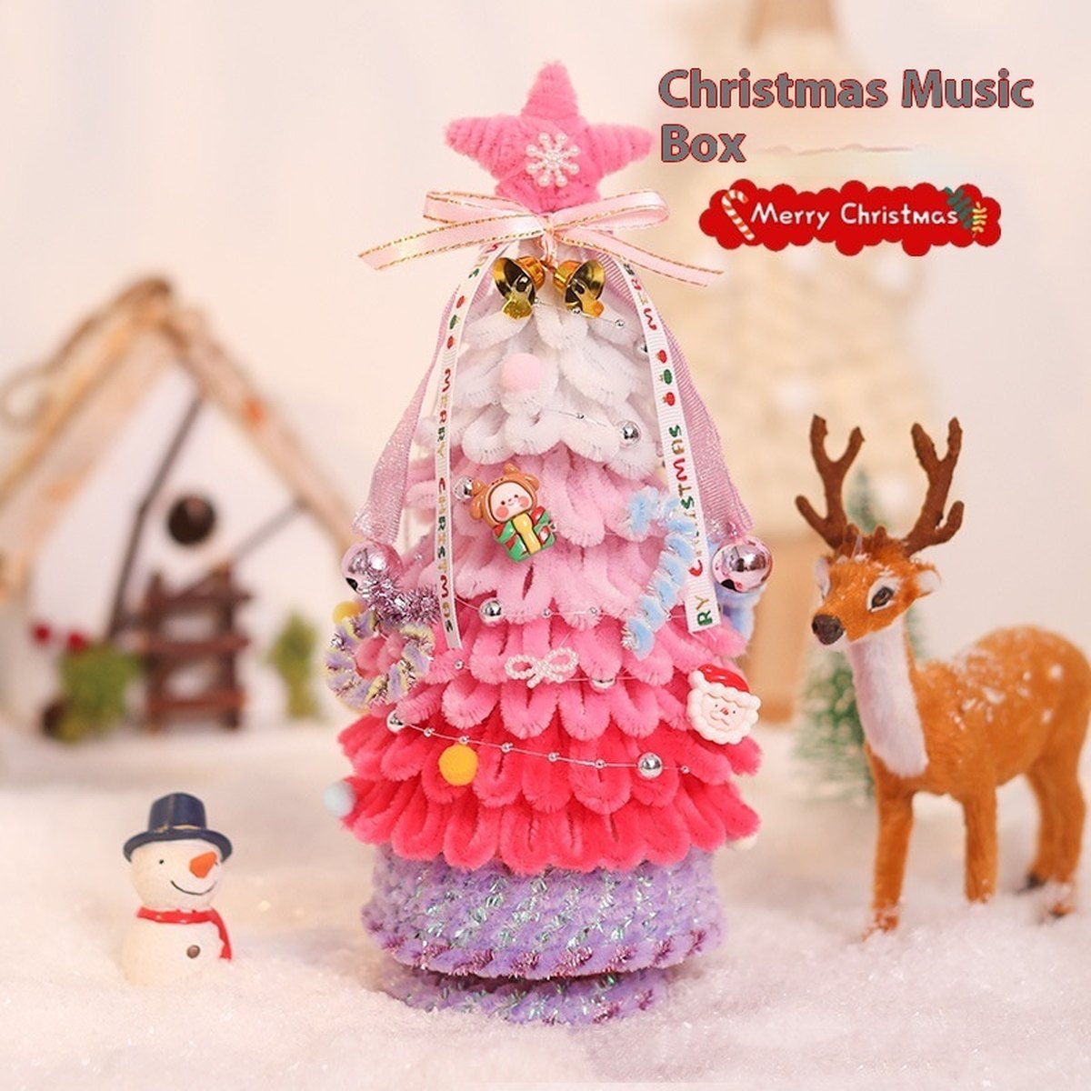 DIY Christmas Music Box Kit with Light