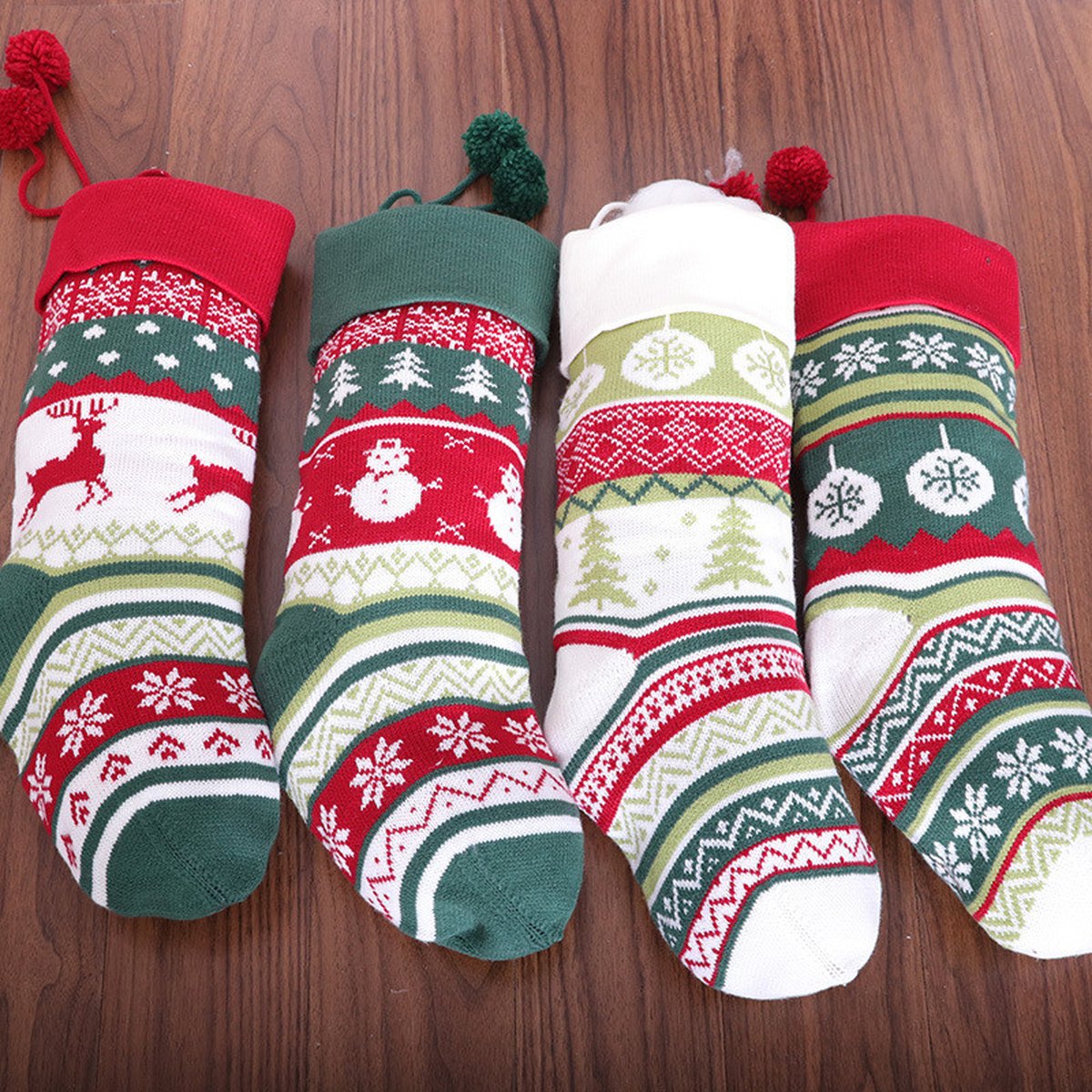 Knitted Christmas Stocking Candy Bag