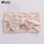Children's Wide-brimmed Elastic Bow Baby Printed Headband