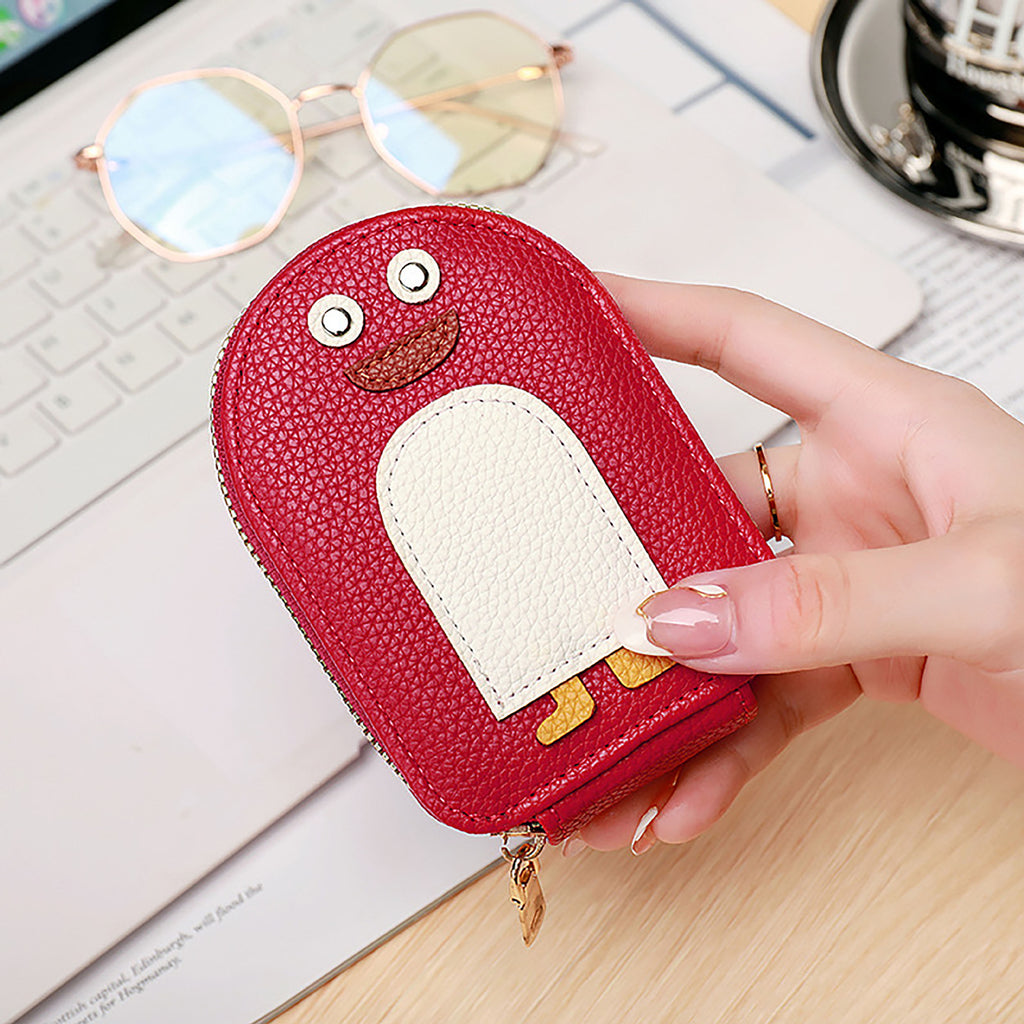 Lychee Pattern Penguin Expanding Card Holder Id