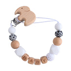 Wooden Animal Pacifier Clip