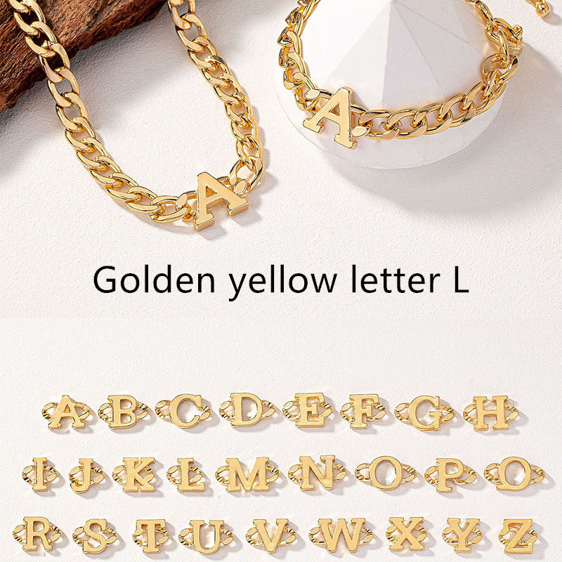 Initial Necklace & Bracelet Set