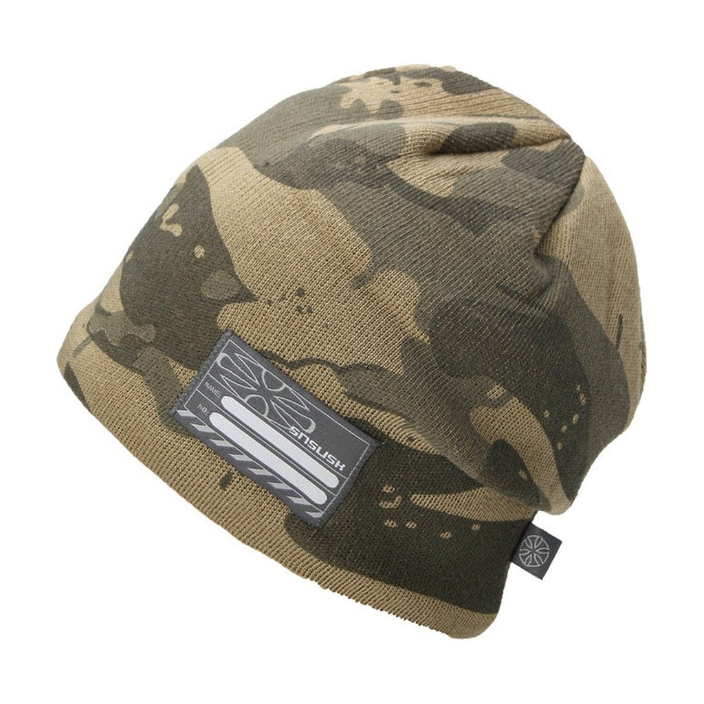 Camouflage Printed Knitted Wool Beanie Hat