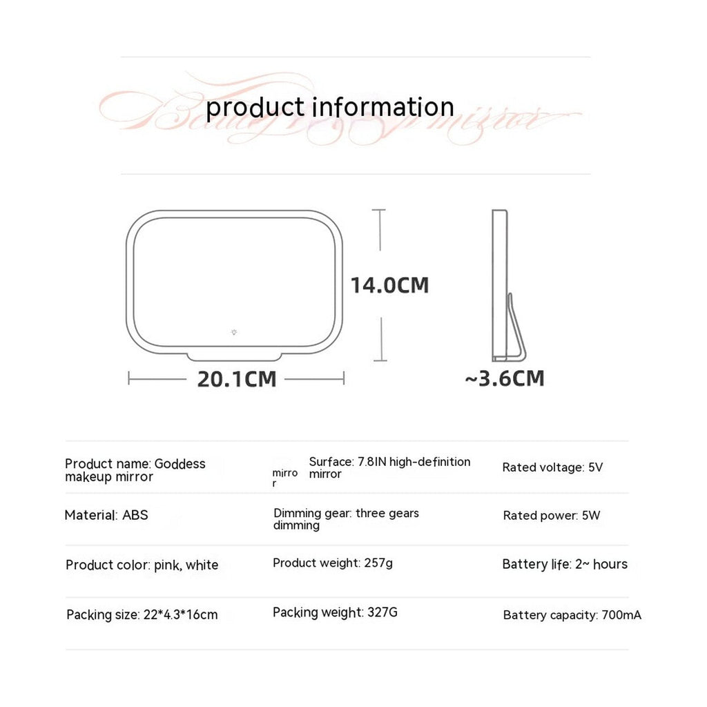 Car LED Makeup Mirror