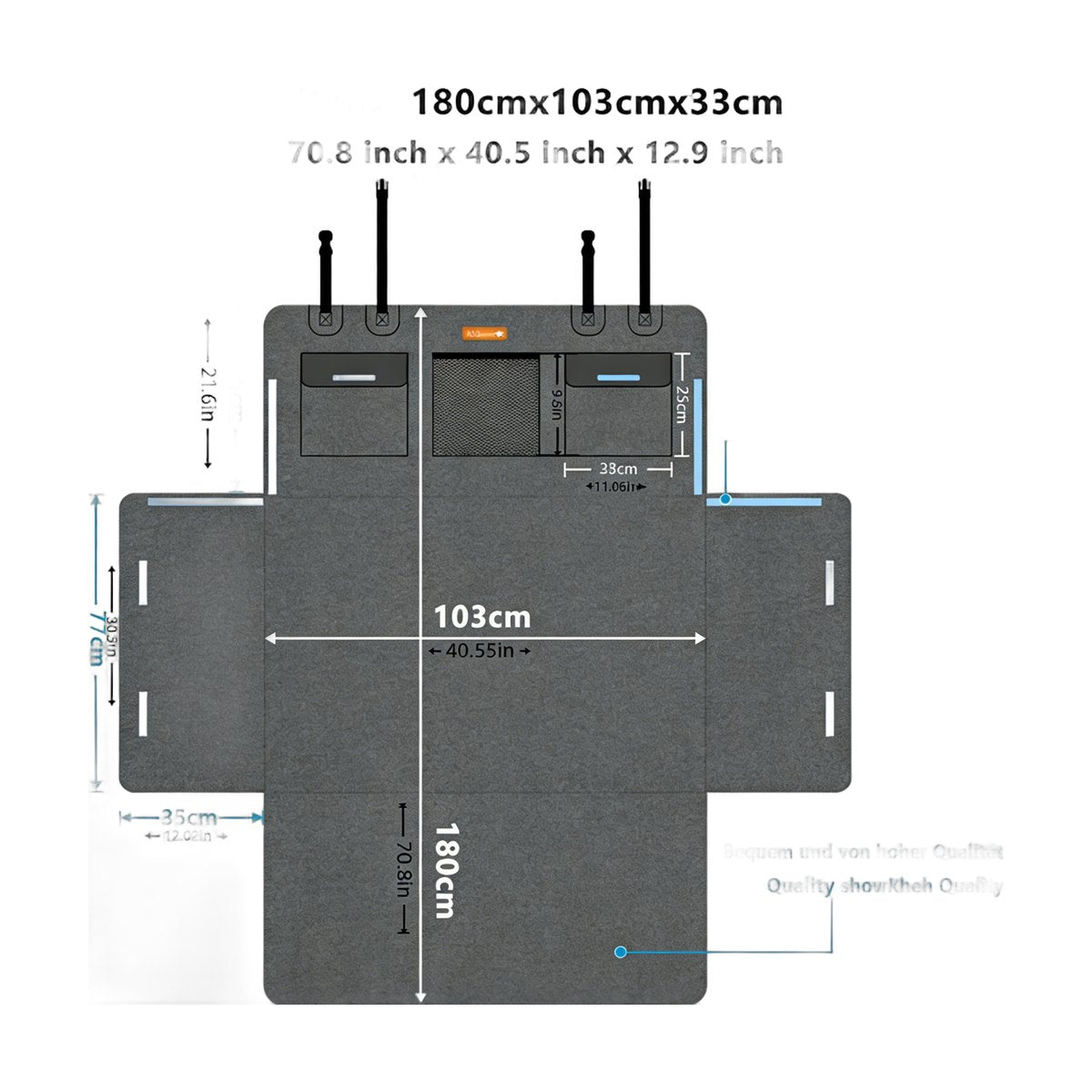 Car Trunk Protector for Dogs 180 × 103 cm