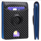 Carbon Fiber Leather Wallet Tracker