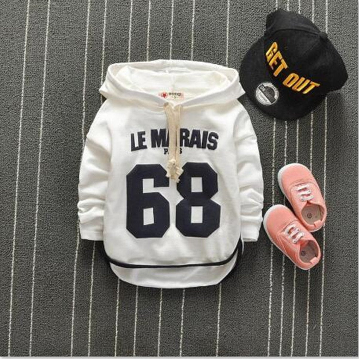 Cartoon Casual Digital Print Baby Hoodie