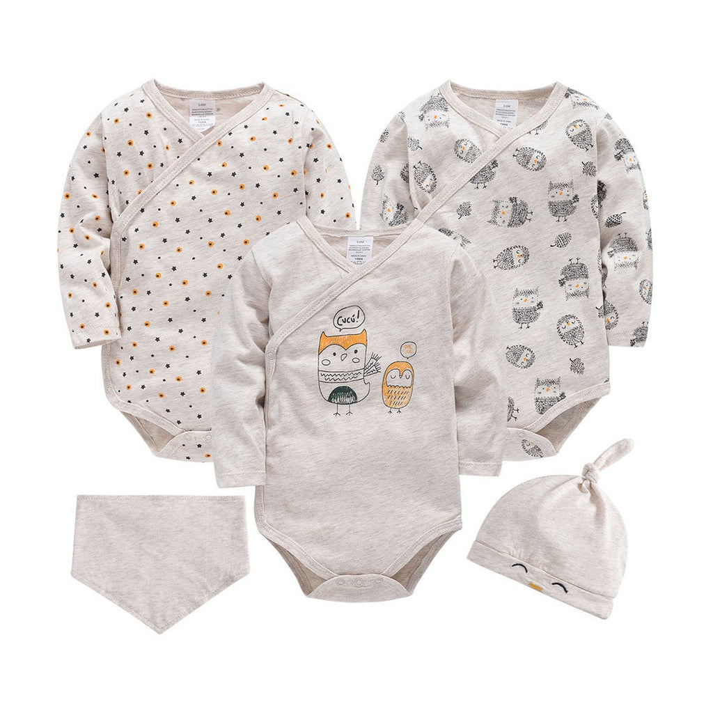 Cartoon Long Sleeve Newborn Baby Bodysuit