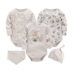 Cartoon Long Sleeve Newborn Baby Bodysuit