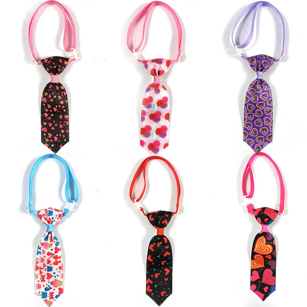 Cat Dog Love Adjustable Collar Decorative Tie