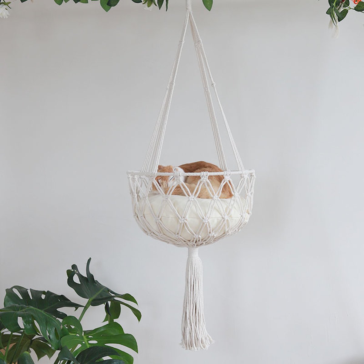 Cat Hammock Hand Woven Hanging Bed