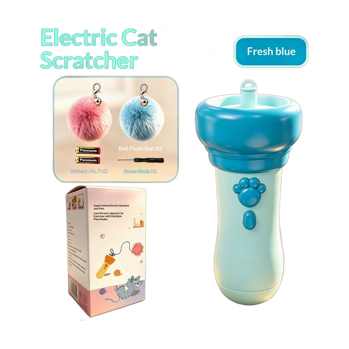 Cat Teaser Toy Electric Fishing Rod