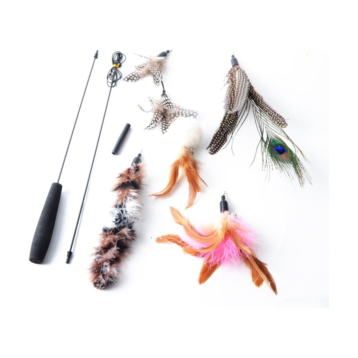 Cat Teaser Wand Set