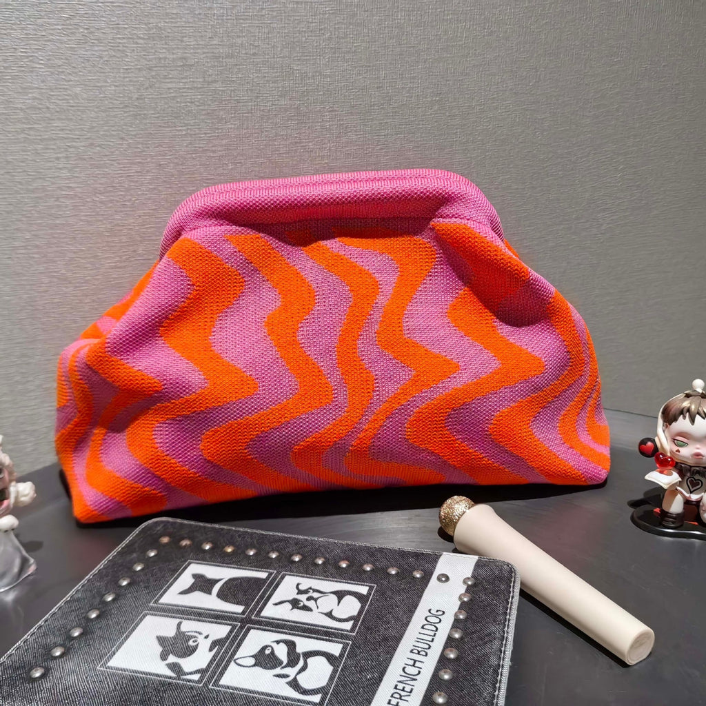 Wavy Knit Handbag