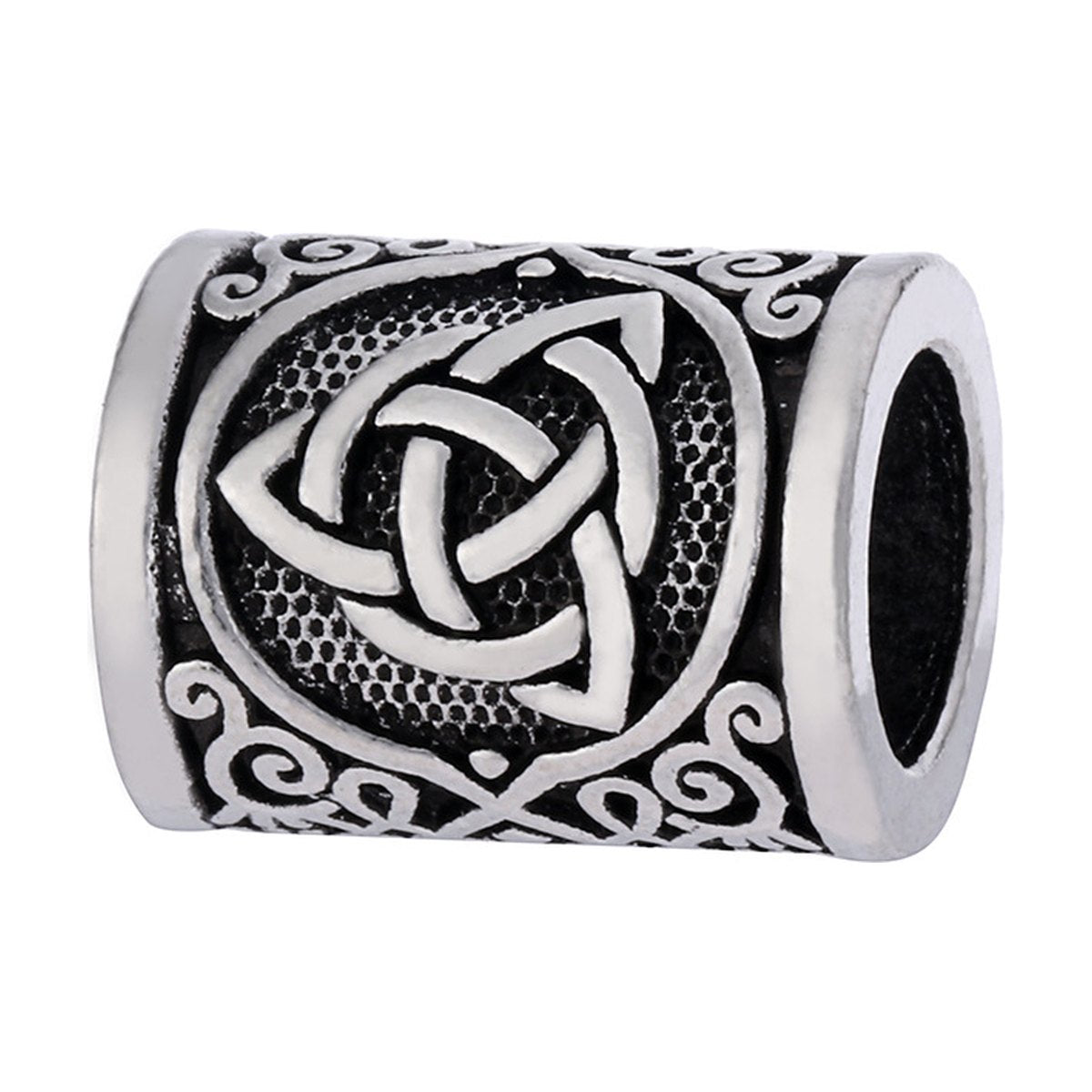 Celtic Knot Large Aperture Antique Silver Hair