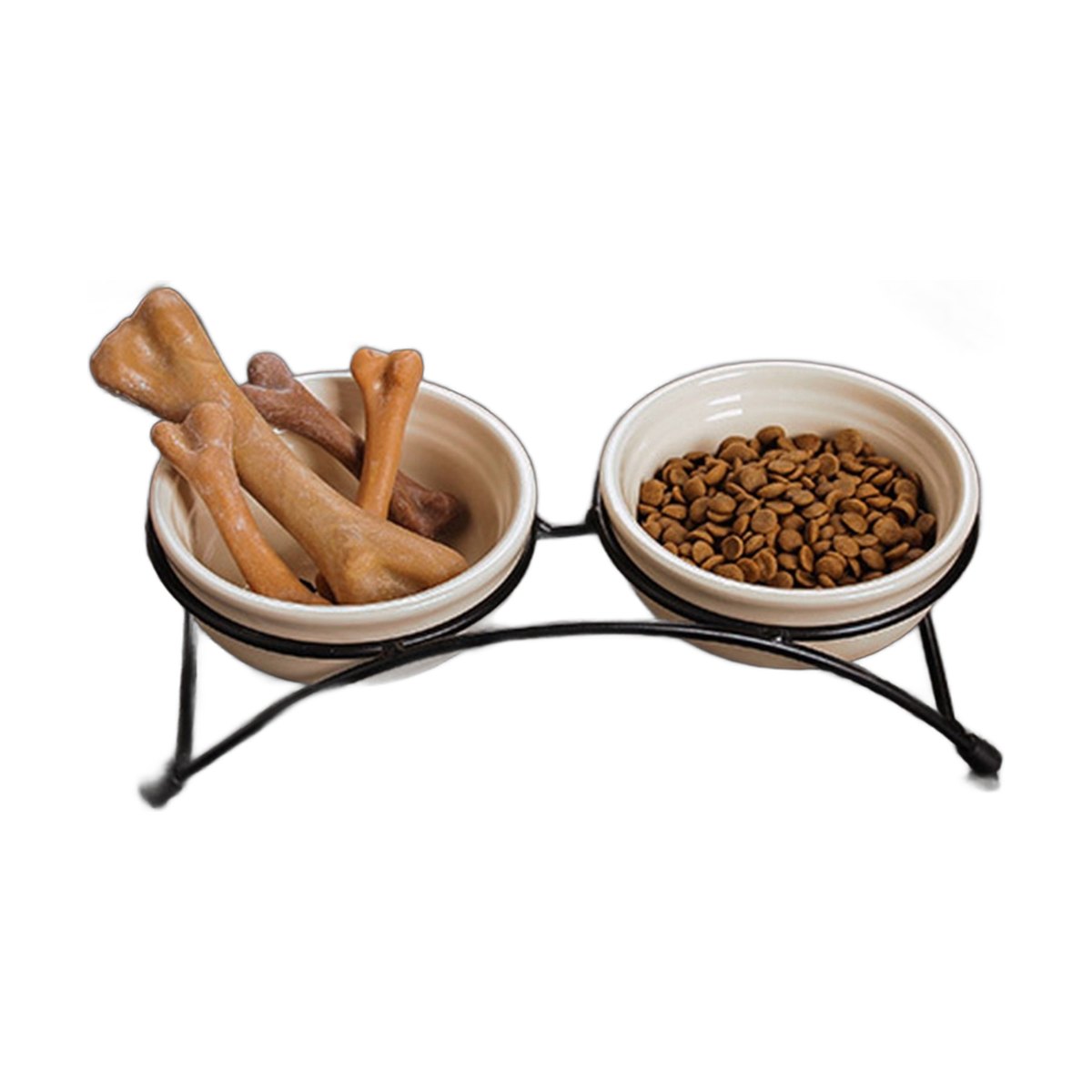Ceramic Double Pet Bowl
