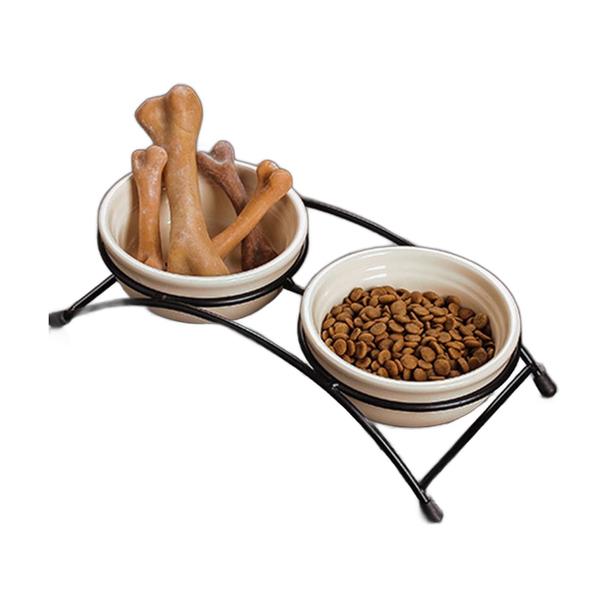 Ceramic Double Pet Bowl