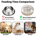 Ceramic Slow Feeder Dog Bowl