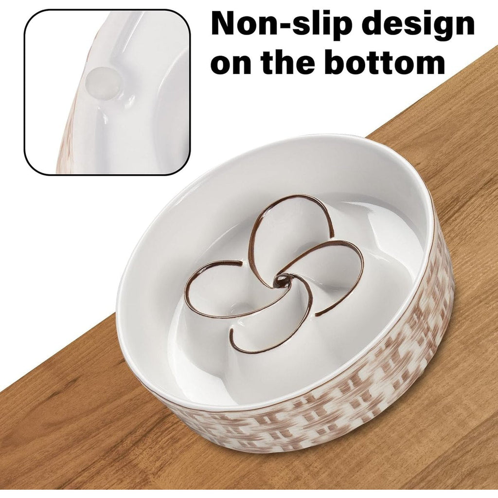 Ceramic Slow Feeder Dog Bowl