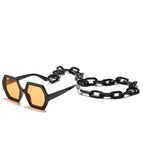 Chain Sunglasses Exaggerated Octagonal