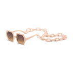 Chain Sunglasses Exaggerated Octagonal