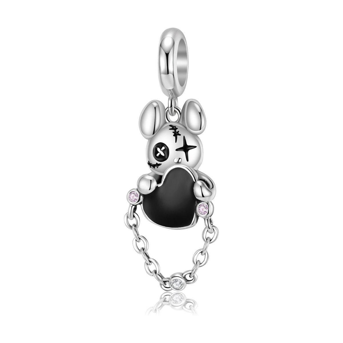 Charm Doll Bear Pendant Silver Accessories Bracelet