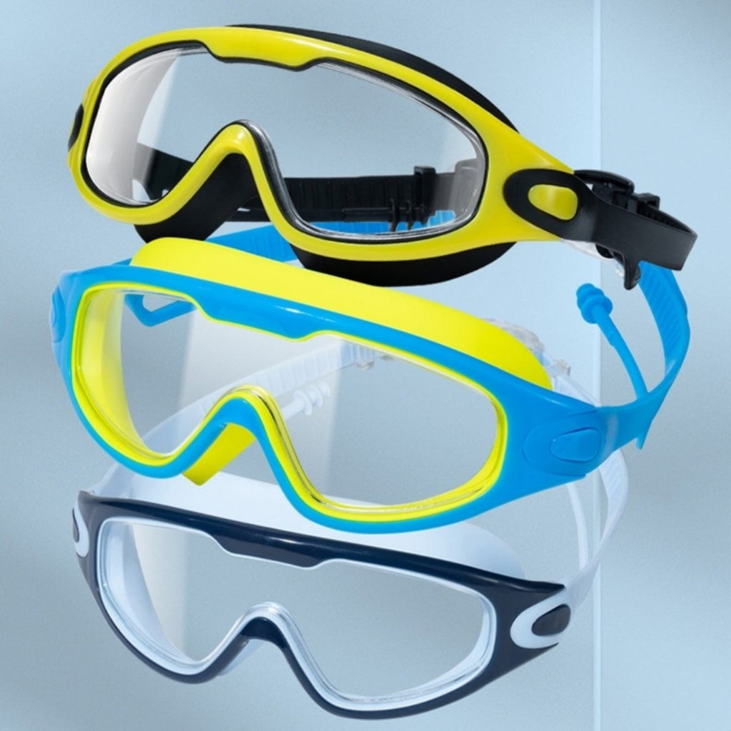 Childrens High-definition Waterproof Anti-fog One-piece Swim Goggles