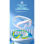 Childrens High-definition Waterproof Anti-fog One-piece Swim Goggles