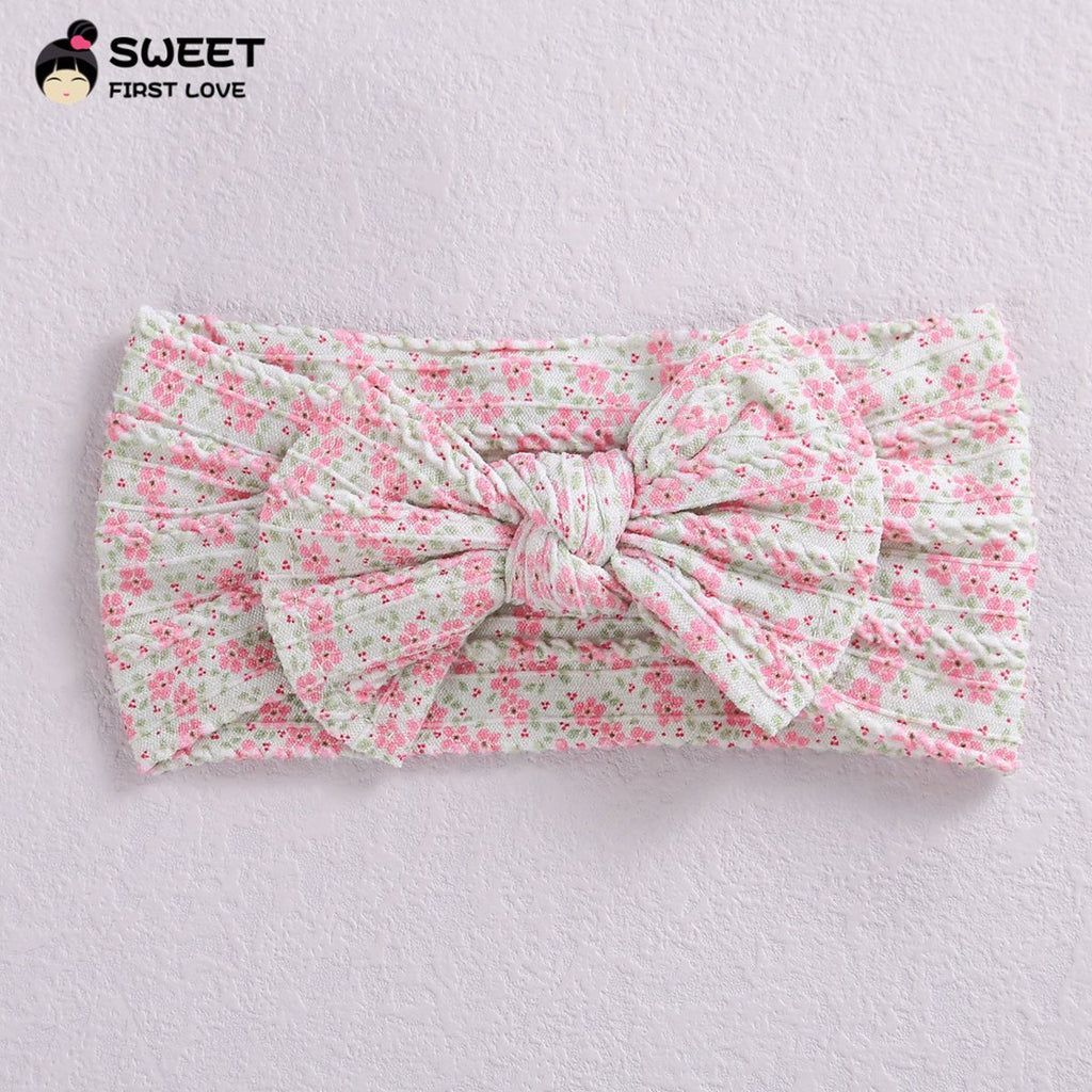 Children's Wide-brimmed Elastic Bow Baby Printed Headband