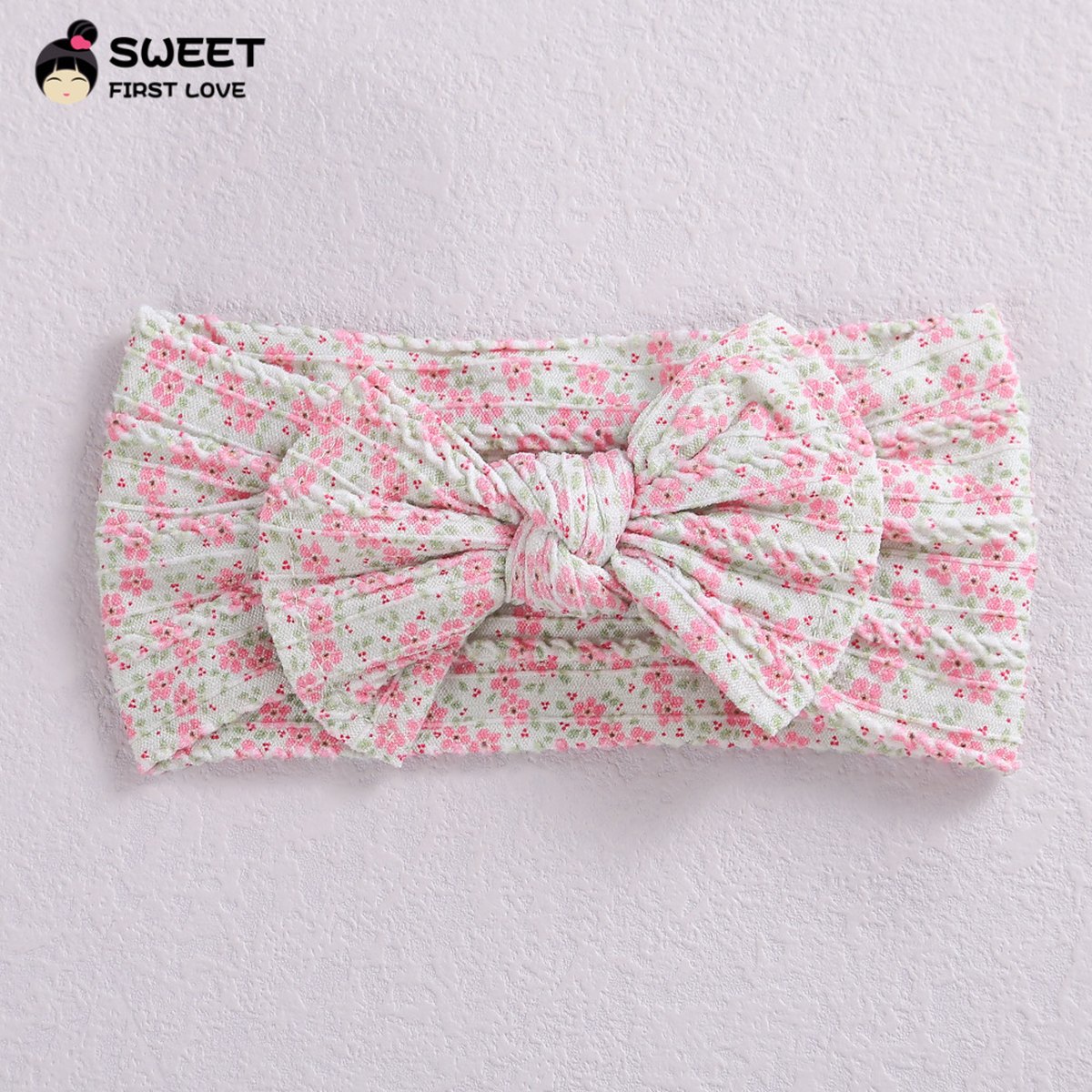 Children's Wide-brimmed Elastic Bow Baby Printed Headband
