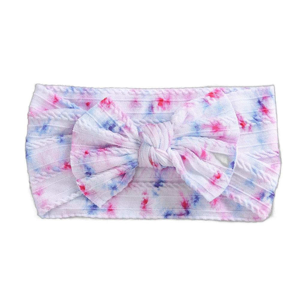 Children's Wide-brimmed Elastic Bow Baby Printed Headband