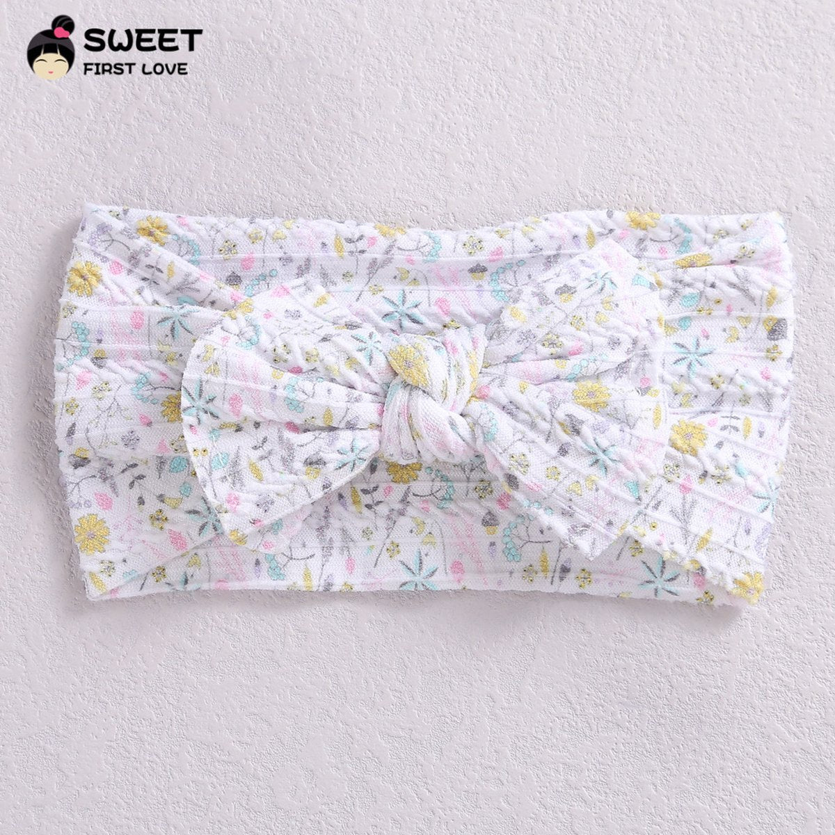 Children's Wide-brimmed Elastic Bow Baby Printed Headband