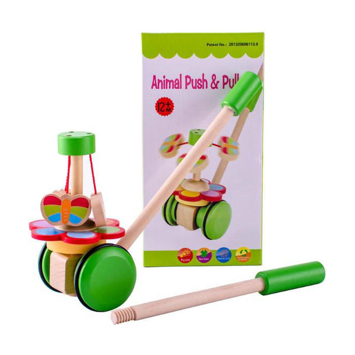 Children's Wooden Toddler Stroller Toy