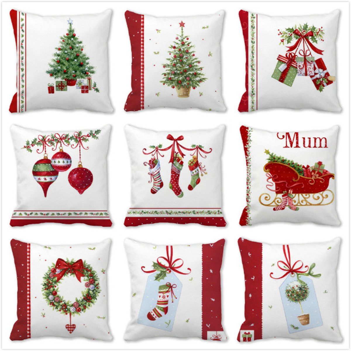 Christmas Garland Pillowcase